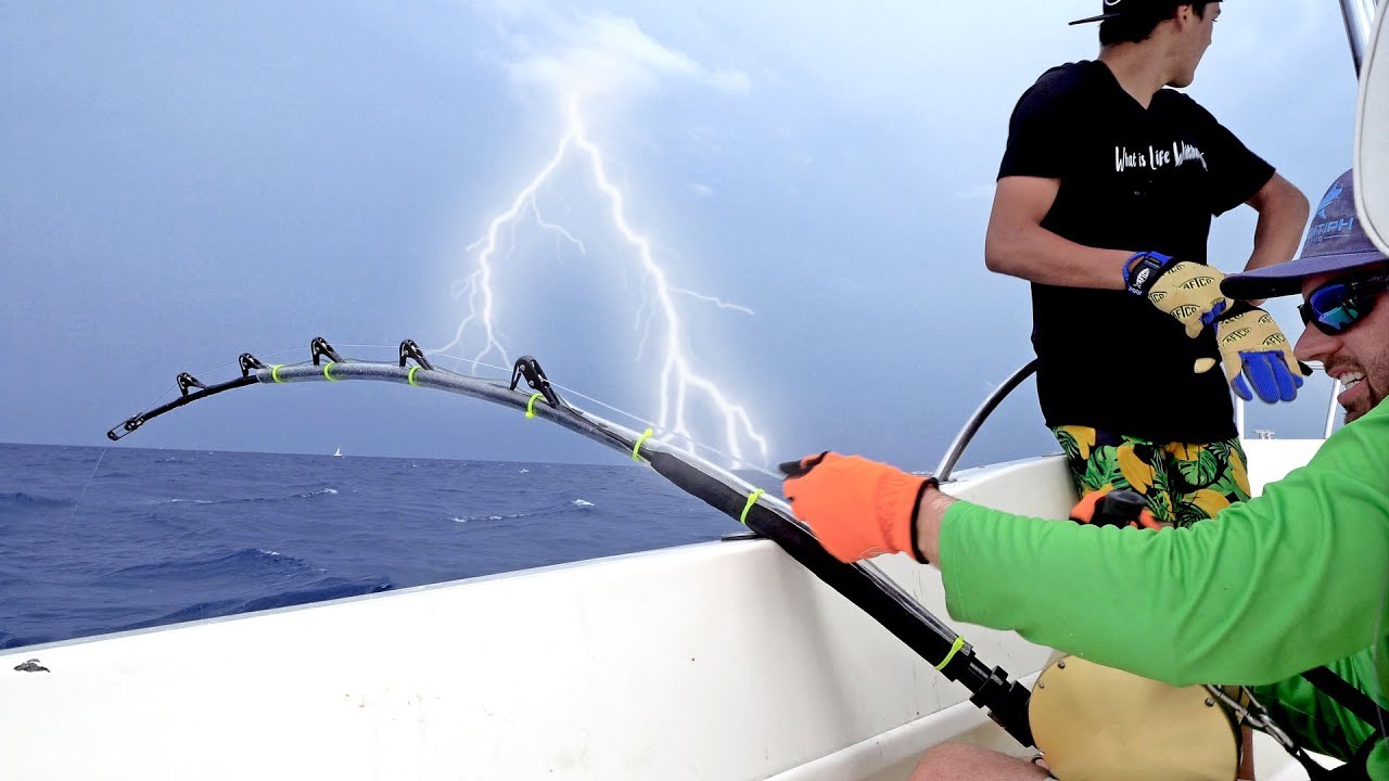 Hooked up to a Giant Shark in a TERRIBLE Lightning Storm - ft. Paul Cuffaro  