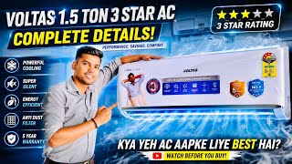 Voltas 1.5 Ton 3 Star Air Conditioner Full Review 🤯🔥 || Best 1.5 Ton 3 Star AC Under 35000 
