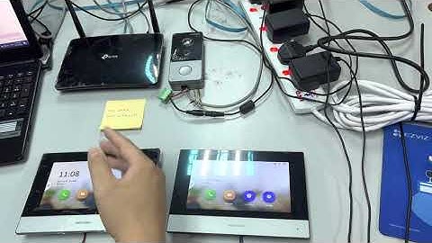 Hik Vision IP Video Intercom DS-KIS603P(B): Setup Indoor Station by Wifi (Wireless), Outdoor by LAN.