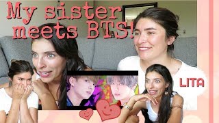 My NON-KPOP Fan Sister LISTENS to BTS / FIRST TIME REACTION