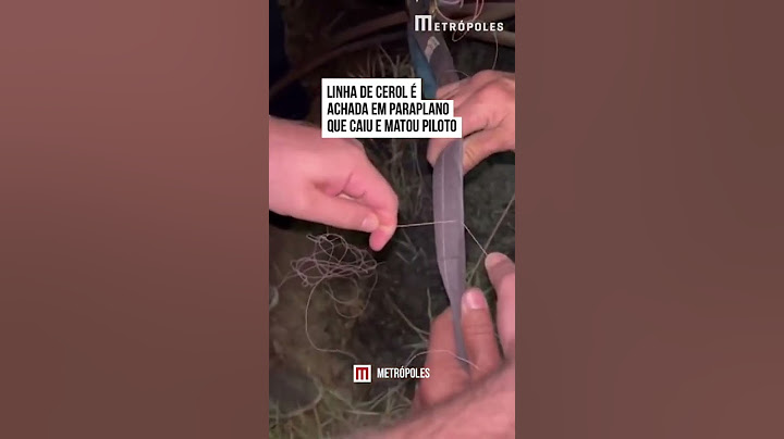 Linha de cerol é encontrada em paraplano que caiu