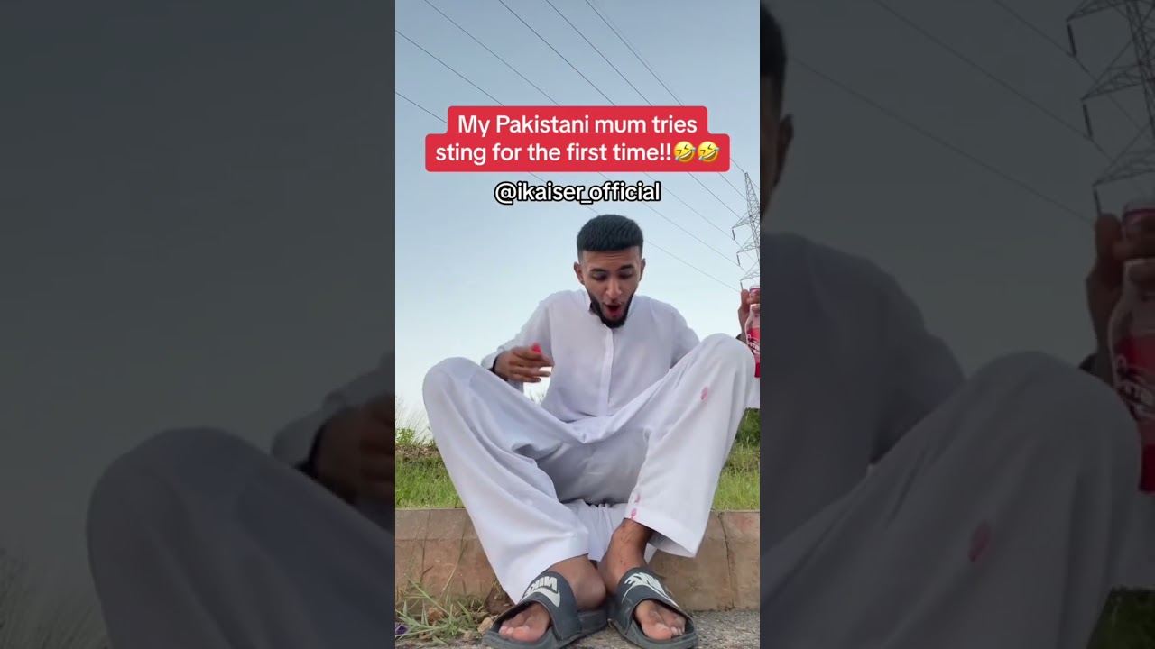 My Pakistani mum tries sting energy drink for the first time in pakistan🤣 hilarious reaction!