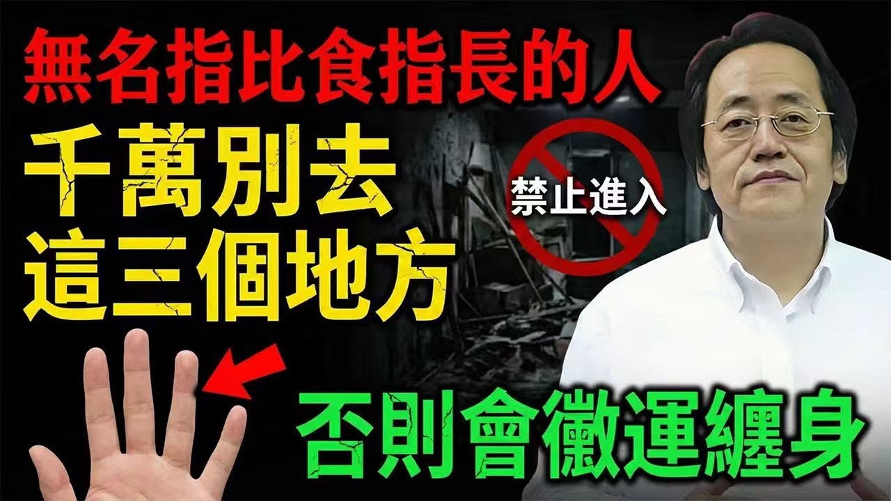 倪海廈：無名指比食指長？恭喜你是「天生聚財手」！但這3個地方千萬別去，一去財庫就破了！