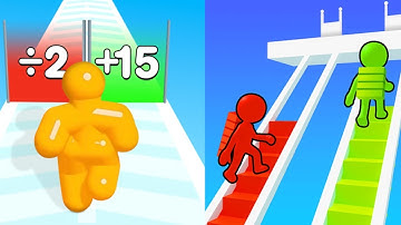Tall Man Run VS Bridge Race - Gameplay Walkthrough Android iOS Cool Mobile Games