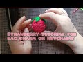 Beautiful strawberry #crochet tutorial 🍓 for bag charm or keychains by lefthand 