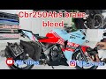 How to bleed your bikes Brake | bleed brake process in cbr250r abs | fix spongy brakes |