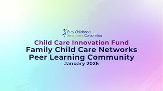 ECIC FCCN Peer Learning Community: January 2026