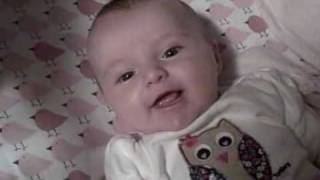 Ruby's "First Word" (hahaha) @ 3 months old