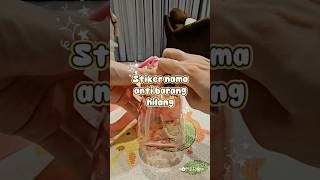 Stiker nama anti barang hilang #customstiker #stikernama #stickernama #labelnama #labelanak #stiker