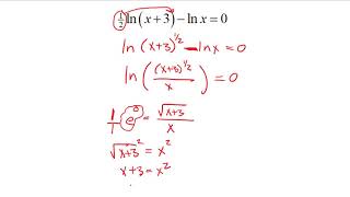 Pre-Calculus: Unit 0 Solving Logarithmic Equations