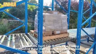 Famous Gravity Flow Racking System in Action | Pallet Flow FIFO Storage Wealth