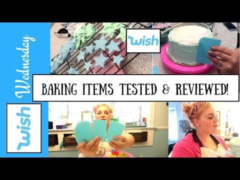 WISH APP BAKING & KITCHEN HAUL! WATCH ME DECORATE A CAKE WITH ITEMS FROM WISH.COM!