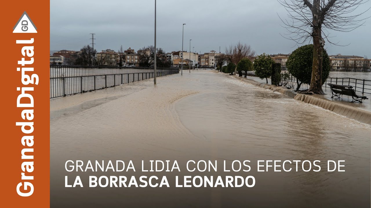 Granada lidia con los efectos de la borrasca Leonardo