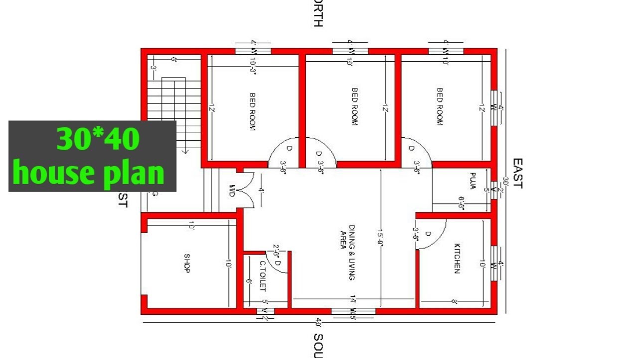  30x40  house  plan  3bhk house  plan  west face house  plan  