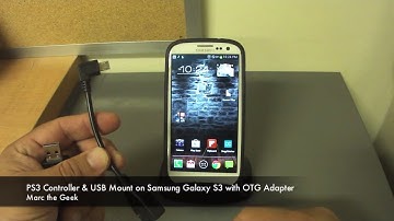 PS3 controller & Flash Drive On Galaxy S3 with USB OTG (On The Go) Adapter