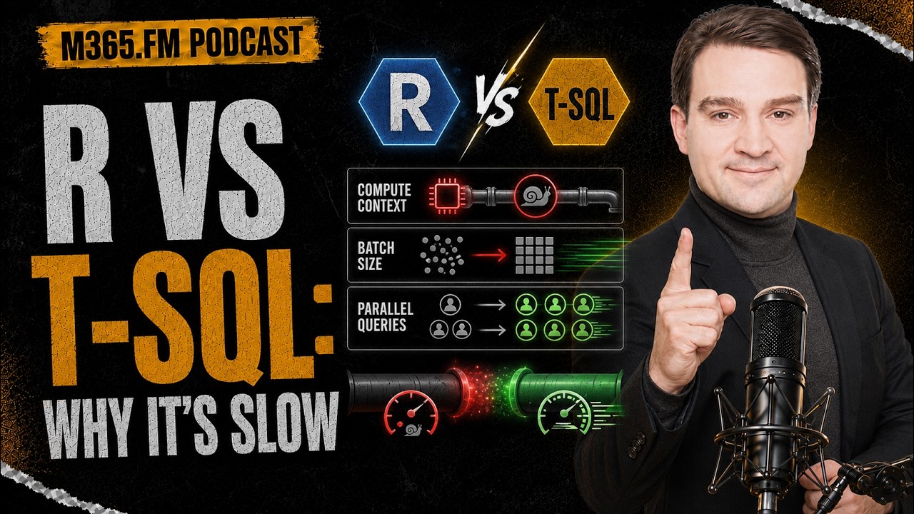 R vs T‑SQL Performance: Compute Context, Batch Size, Parallel Queries & How To Fix Slow...