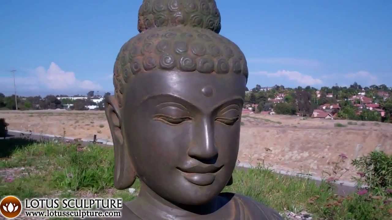 Green Stone Meditating Garden Buddha Outdoor Statue YouTube