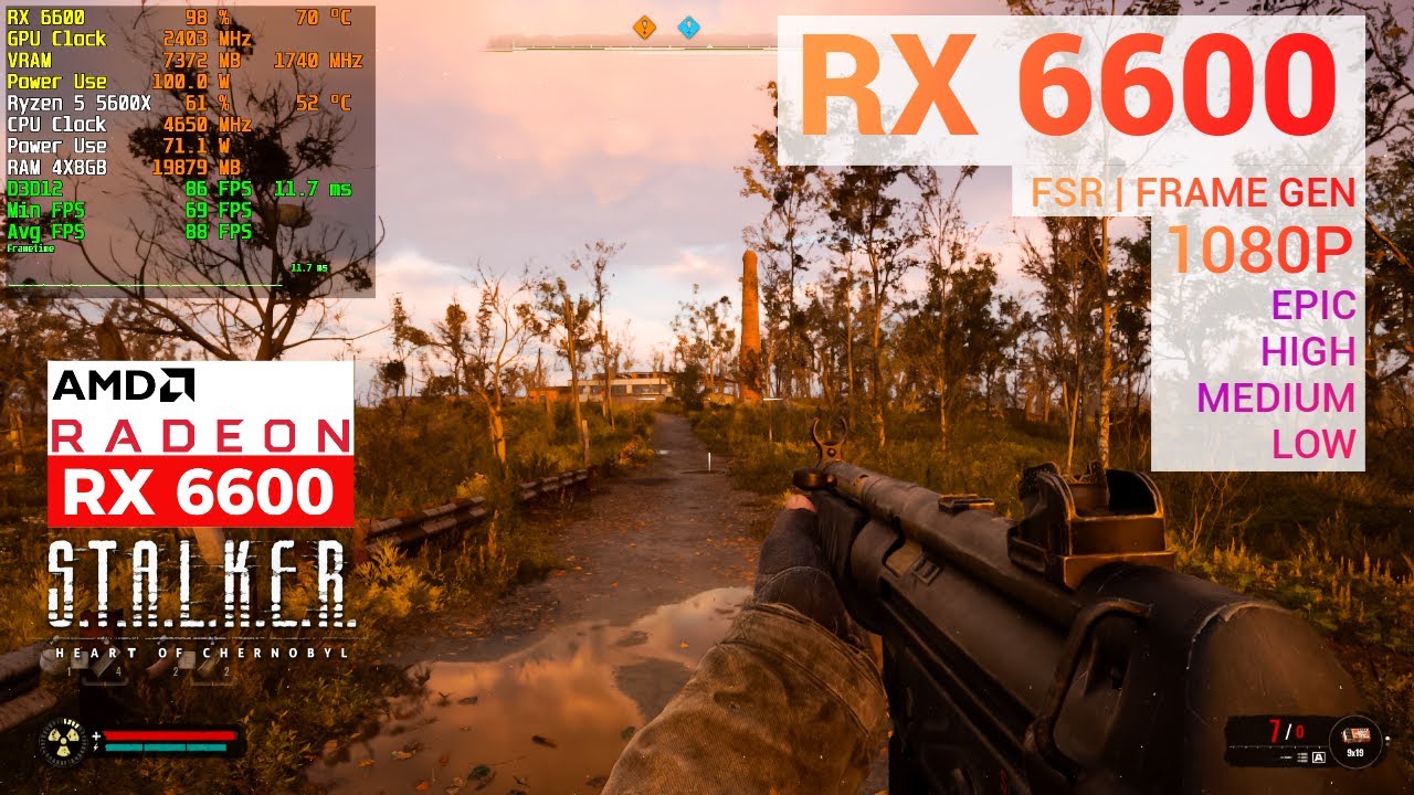 AMD RX 6600 STALKER 2 Heart of Chornobyl - YouTube