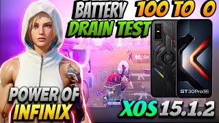 Infinix Gt 30 Pro 100% To 0% Battery Drain Test Bgmi Full Gaming Test Heating Test Bgmi Test
