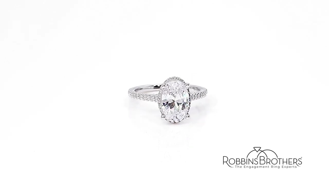 Gabriel & Co. 14k White Gold Diamond Engagement Ring Setting 1/2 ct. tw.