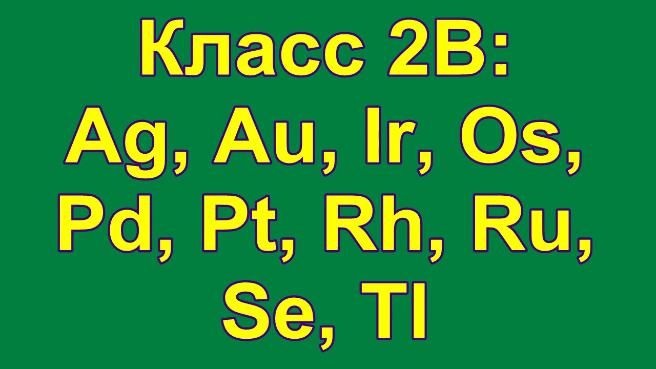 ICH Q3D. Классы элементных примесей