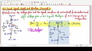 Numerical 3 : BJT Small Signal Operation and Models : Microelectronics Circuits