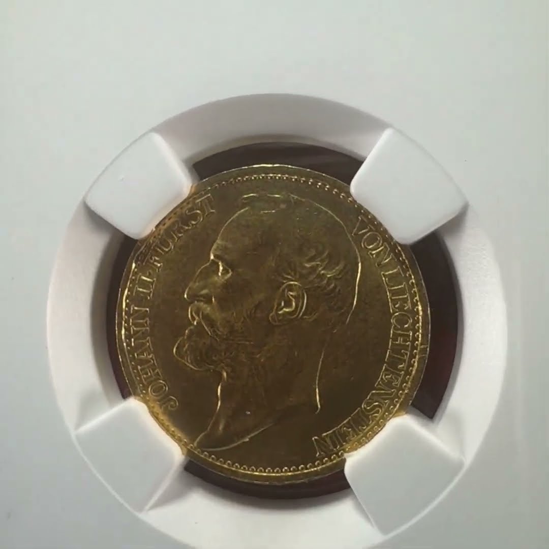販売中】1898年 リヒテンシュタイン ヨハン2世 20クローネ金貨 NGC