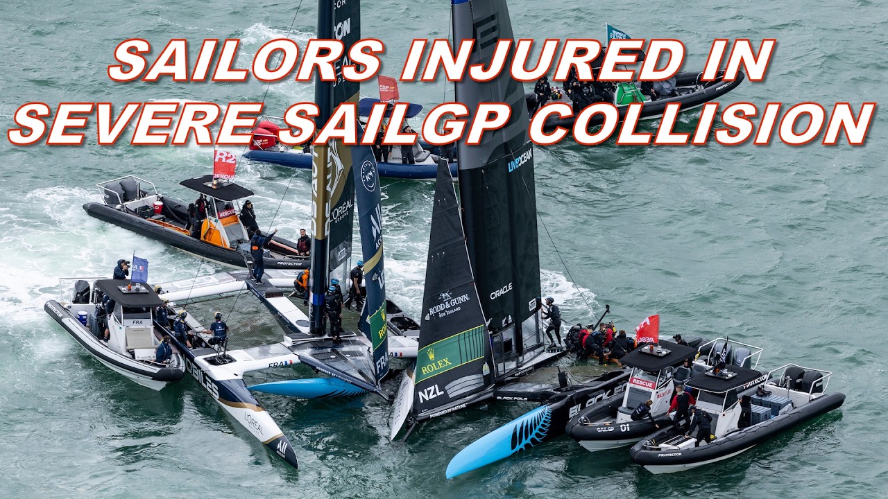 ⁣Two sailors injured after severe crash in Auckland Sail Grand Prix