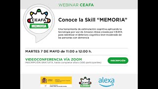 Webinar 'Conociendo la Skill MEMORIA'