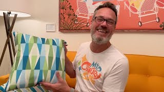 Samples: Mid Century Modern LozAnges new collection with throw pillow and tank top