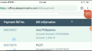 Planpromatrix Bills Payment