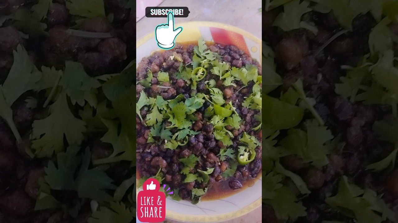 Kala Chana Curry Recipe-Black Chickpeas Curry-Easy and Quick Kaale Chole 