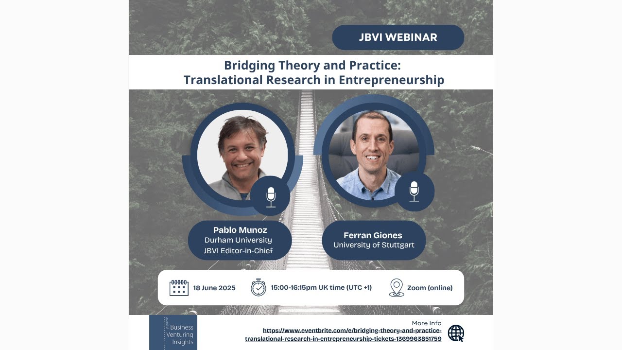 [JBVI Webinar] Bridging Theory and Practice: Translational Research in ...