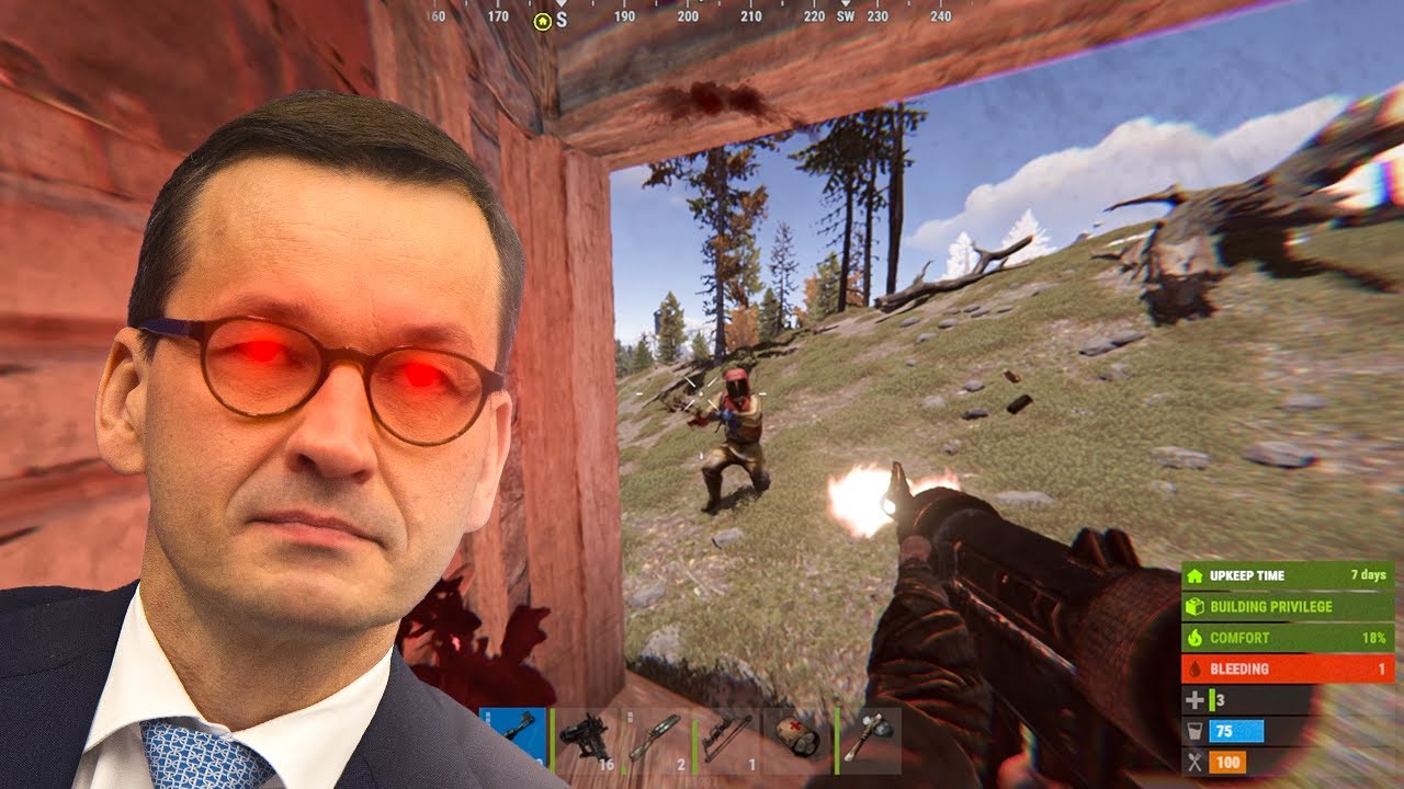 Mateusz Morawiecki gra w Rust 2 - YouTube