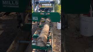 Milling a poplar log on my HM126 Portable Sawmill