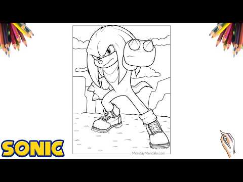 Aprenda a Desenhar Knuckles do Sonic Fácil! Tutorial Passo a Passo