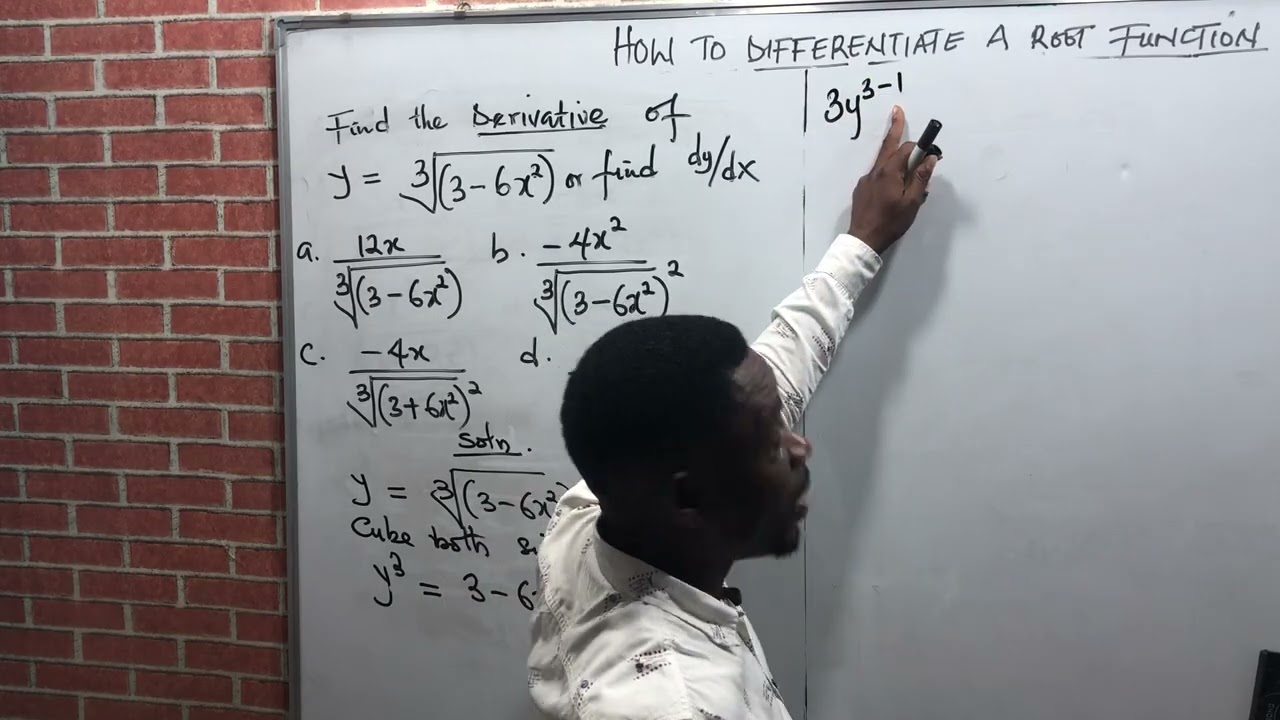 How To DIFFERENTIATE a ROOT Function | CALCULUS
