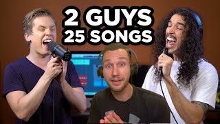 2 Guys, 25 Songs (SING OFF vs. Ten Second Songs) [REACTION!!!]