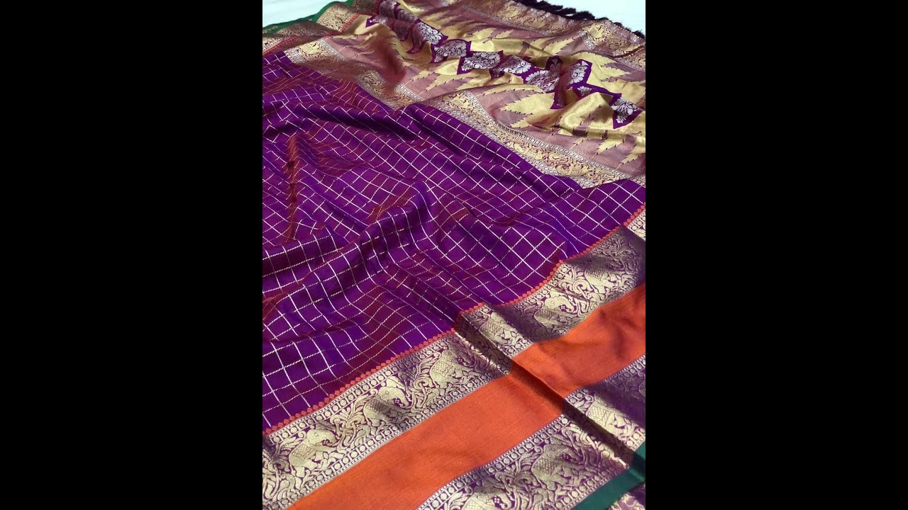 Bhavika Sona Chandi Kanchipuram Silk Sarees YouTube
