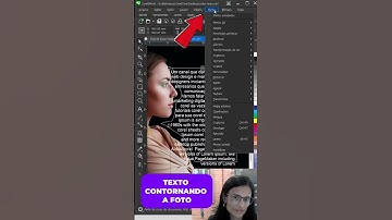 Texto contornando a foto no Corel