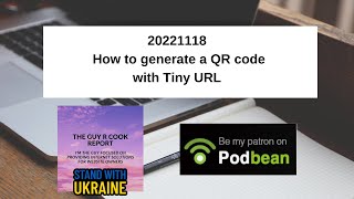 20221118 How to generate a QR code with Tiny URL