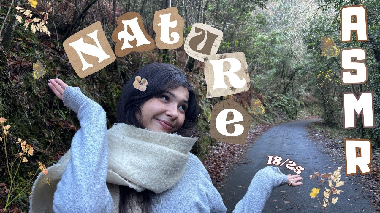 ASMR 18/25 🌼🍃 Relax in Nature! Waterfall Sounds + Rock Scratching + Walking + Hand Movements + FUNNN