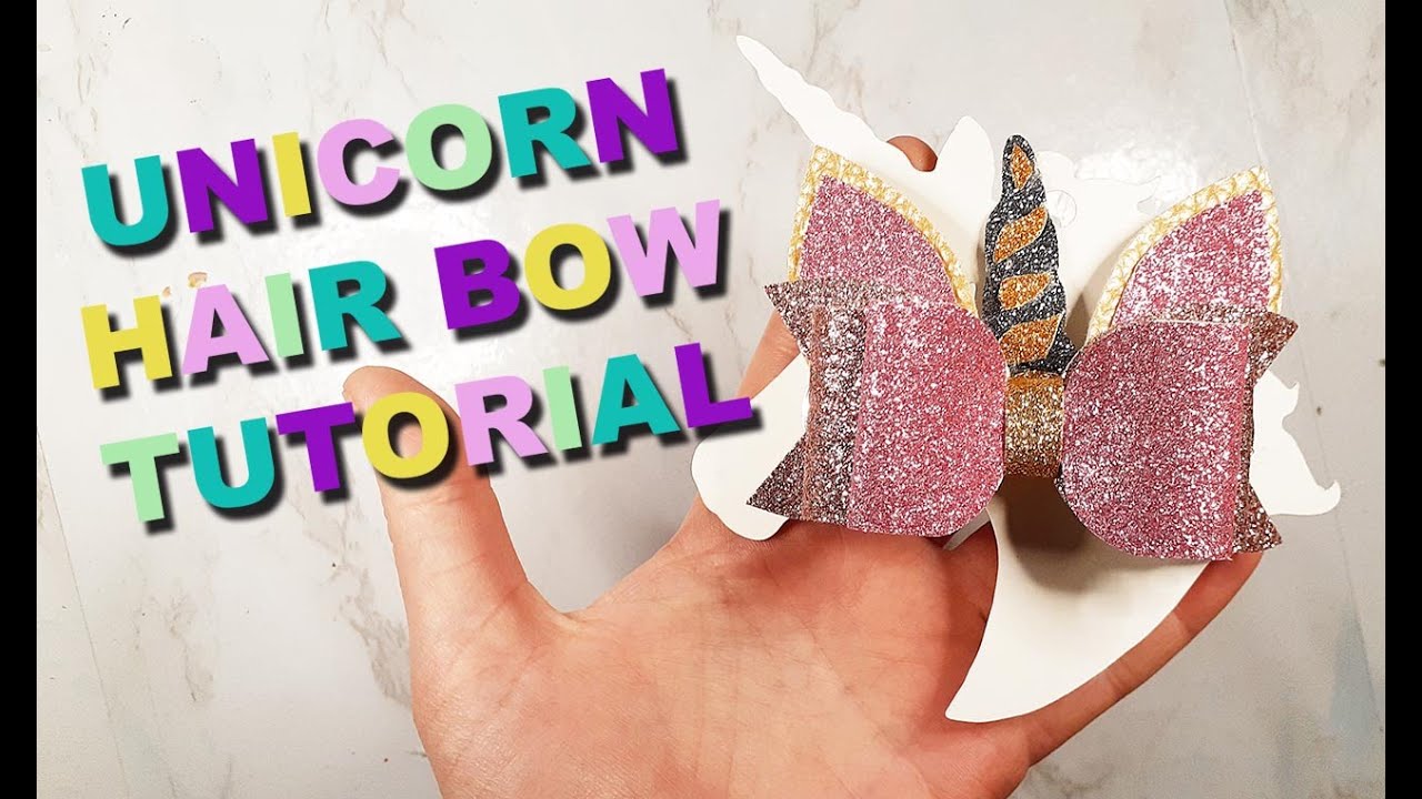 Pink Glitter Unicorn Hairbow