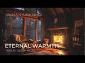 Sleep Instantly 🔥 Cozy Fireplace Cabin Ambience with Crackling Fire for Deep Sleep | 1 Hour