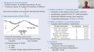 Interspeech 2020, Using Target Approximation Model for Mandarin Tone Recognition, highlight part