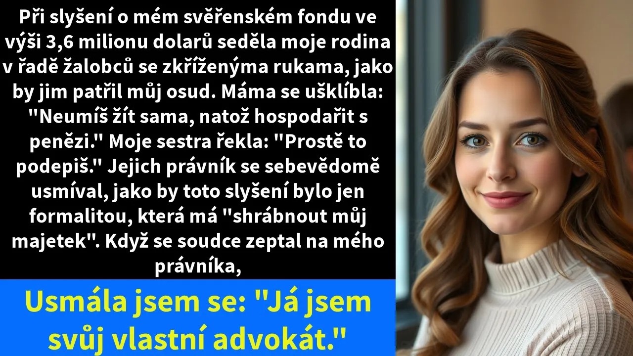 Strčil jsem do nich ramenem a vešel dovnitř. Celá rodina seděla u stolu s papíry a máma se usmála úsměvem, který se jí nedostal do očí. „Podepiš to, prosím,“ řekla. „Je to nejlepší pro všechny.“ O...