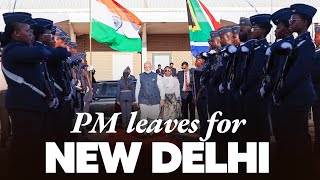 Live Pm Modi Emplanes For New Delhi