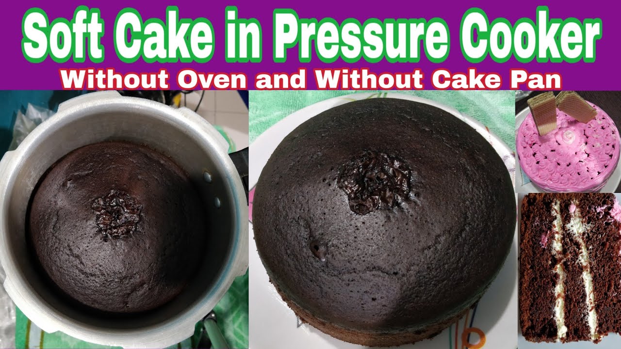 How to Bake Cake in Pressure Cooker - Without Oven and Without Cake Pan | Soft Choclate Cake