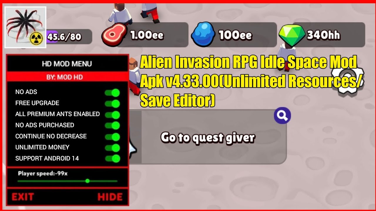 Alien Invasion Mod Apk Unlimited Everything Mediafıre Download Gems Rpg Idle Space How To Hack Game