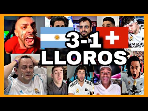 🤣🔥LOS MEJORES LLOROS MADRIDISTAS ANTIMESSI EN EL ARGENTINA 3 SUIZA 1 (VICTORIA AGÓNICA